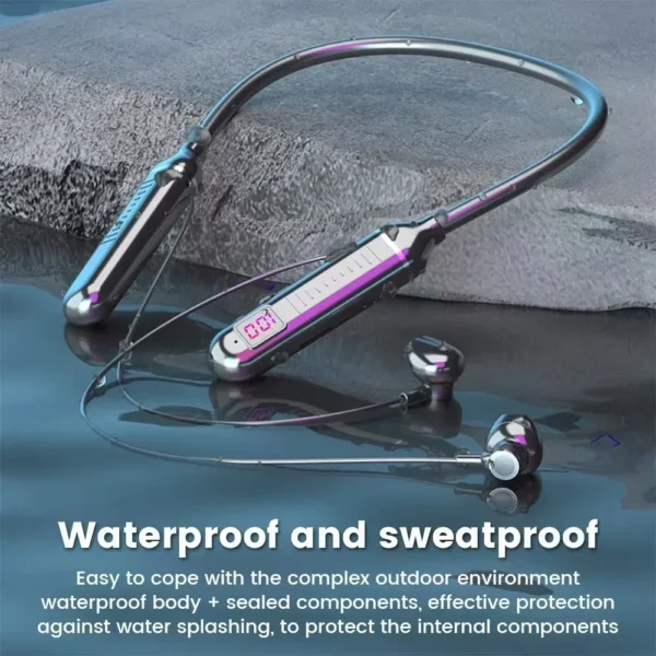 Bluetooth 5.2 Earphones Wireless Headsets Support TF Card Play HiFi Stereo Headphones LED Waterproof Earbuds Long Standby Time - Image 3